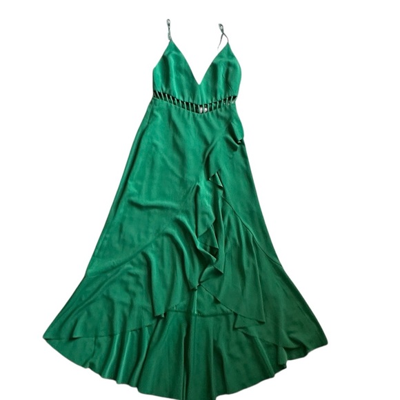 Free People Jetstream Maxi Dress Green
Size 4 - Ruffle Cutout Boho Rare - Picture 5 of 13